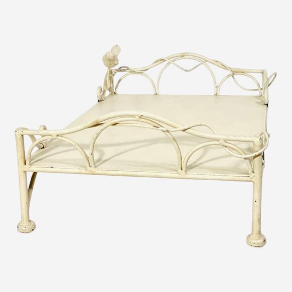 Vintage Painted Wrought Iron Tray 18.5"x11 3/4"x6 1/2" - Picture 5 of 7